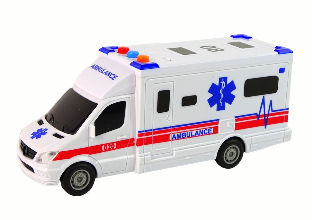 AMBULANCE automaattinen ambulanssi, valkoinen hinta ja tiedot | Poikien lelut | hobbyhall.fi