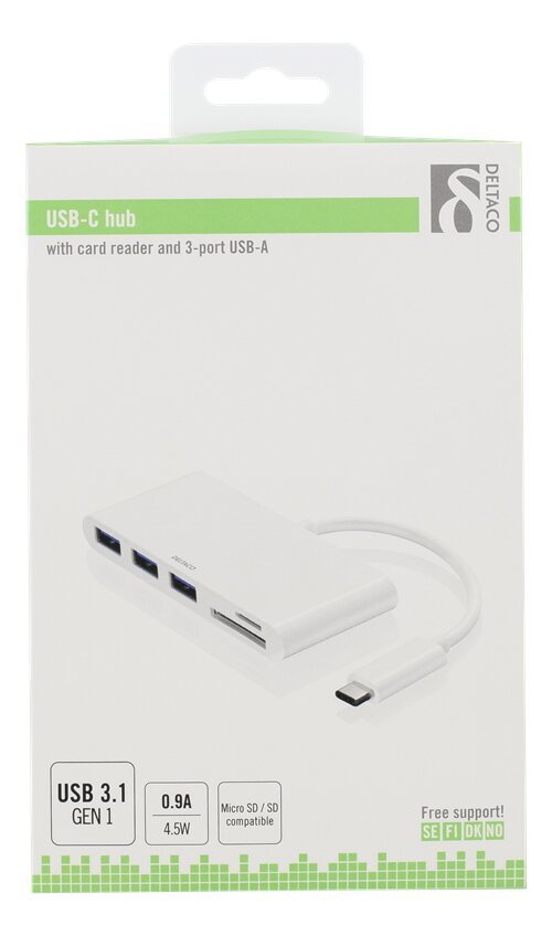 Deltaco USBC-HUB hinta ja tiedot | Adapterit | hobbyhall.fi