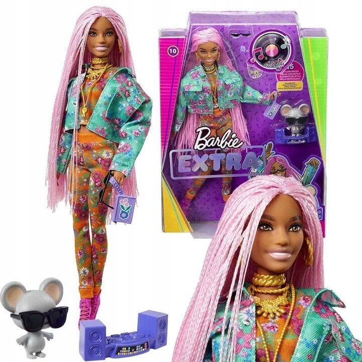 Barbie Extra nukke vaaleanpunaisilla hiuksilla hinta ja tiedot | Tyttöjen lelut | hobbyhall.fi