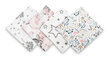 Sensillo kangasvaipat vauvoille, pinkki, 35 x 35 cm, 4 kpl hinta ja tiedot | Vauvan hoitoalustat ja tekstiilit | hobbyhall.fi