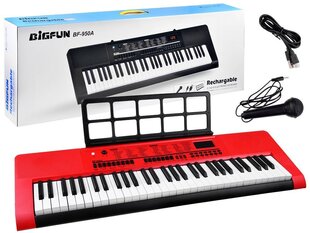 Lasten piano mikrofonilla BF-950A, punainen hinta ja tiedot | Kehittävät lelut | hobbyhall.fi