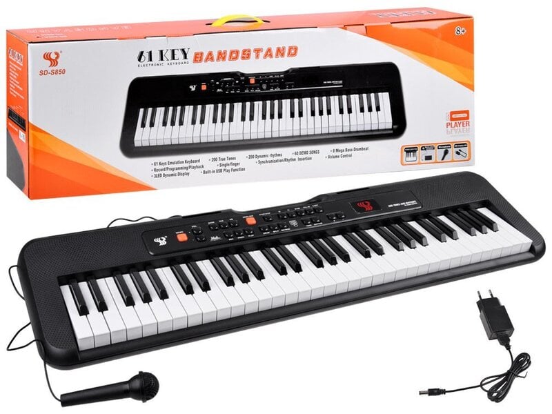 Lasten piano mikrofonilla Jokomisiada SD-S850