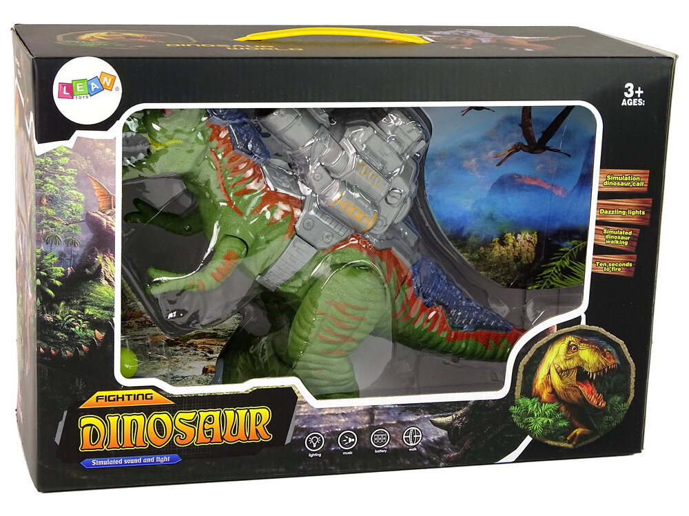 Dinosaurus efekteillä Lean Toys, vihreä hinta ja tiedot | Poikien lelut | hobbyhall.fi