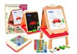 Kaksipuolinen piirustuspöytä 3in1 Lean Toys, vaaleanpunainen hinta ja tiedot | Kehittävät lelut | hobbyhall.fi