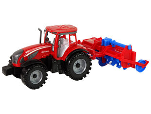 Traktori auralla Lean Toys, punainen hinta ja tiedot | Poikien lelut | hobbyhall.fi