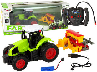 Rc-traktori puristimella Lean Toys, vihreä hinta ja tiedot | Poikien lelut | hobbyhall.fi