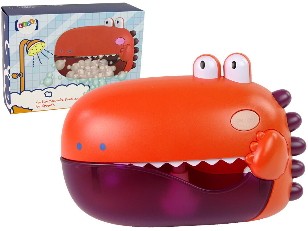 Saippuakuplakylpylelu Dinosaur Lean Toys, punainen hinta ja tiedot | Vauvan lelut | hobbyhall.fi