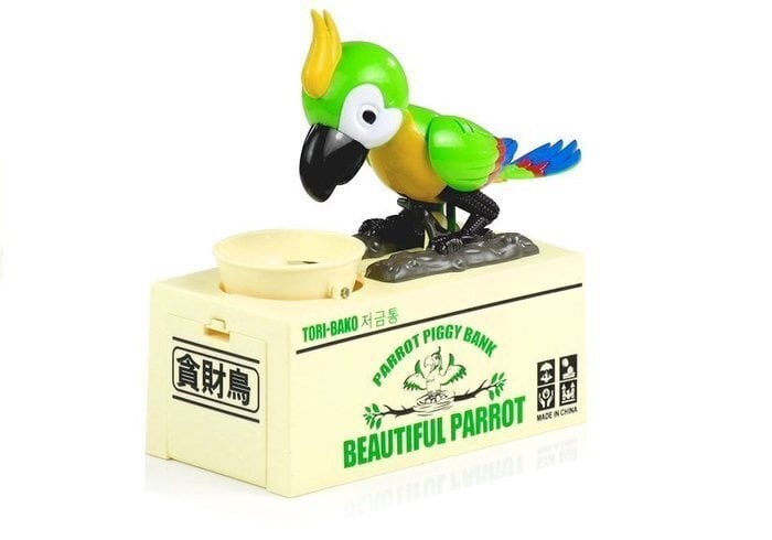 Interaktiivinen säästöpossu Parrot Lean Toys, vihreä hinta ja tiedot | Poikien lelut | hobbyhall.fi