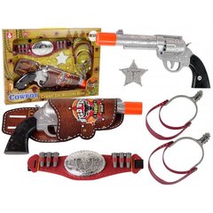 Cowboy-setti revolverilla ja tarvikkeilla Lean Toys hinta ja tiedot | Poikien lelut | hobbyhall.fi