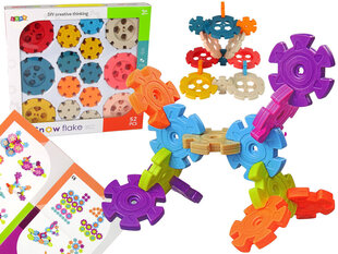 Rakennuspalikat Snowflake Lean Toys, 52 d. hinta ja tiedot | Kehittävät lelut | hobbyhall.fi