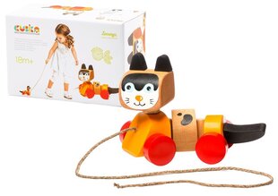 Puinen vetolelu Katinas Lean Toys hinta ja tiedot | Vauvan lelut | hobbyhall.fi