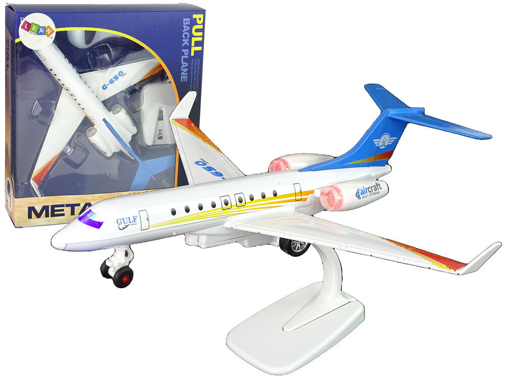 Lelulentokone G-650 tehosteilla Lean Toys, valkoinen hinta ja tiedot | Poikien lelut | hobbyhall.fi