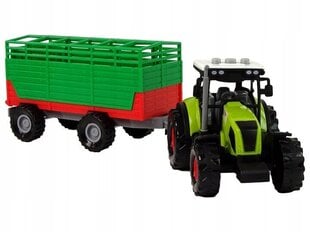 Traktori perävaunuineen Lean Toys, vihreä hinta ja tiedot | Poikien lelut | hobbyhall.fi