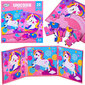 Magneettinen kirja-palapeli Unicorn Color Day, 40 p. hinta ja tiedot | Palapelit | hobbyhall.fi