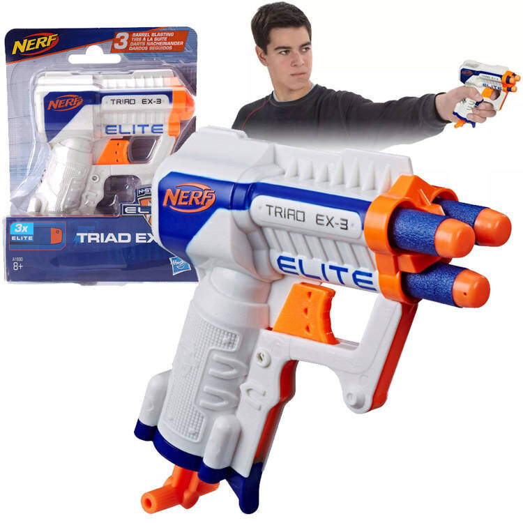 Gun Nerf GUN N-Strike Triad Ex-3 hinta ja tiedot | Poikien lelut | hobbyhall.fi