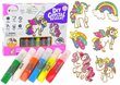 Luova lasimaalaussetti Unicorns Lean Toys, 6 kpl. hinta ja tiedot | Kehittävät lelut | hobbyhall.fi