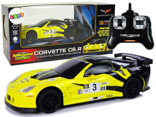 Lean Toys Corvette C6.R RC Car, keltainen hinta ja tiedot | Poikien lelut | hobbyhall.fi