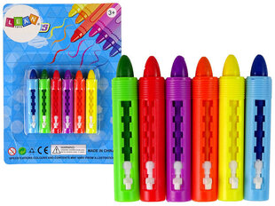 Crayons Lean Toys, 6 kpl. hinta ja tiedot | Lean Toys Koulutarvikkeet | hobbyhall.fi
