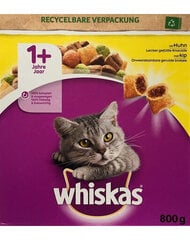 Whiskas täysravinto aikuisille kissoille, kanaa, 5x800 g hinta ja tiedot | Whiskas Lemmikit | hobbyhall.fi