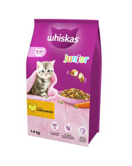 Whiskas täysravinto nuorille kissoille, kanaa, 6x1,4 kg hinta ja tiedot | Kissan kuivaruoka | hobbyhall.fi