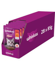 Whiskas nautaa ja siipikarjaa, 28x85 g hinta ja tiedot | Kissanruoka | hobbyhall.fi
