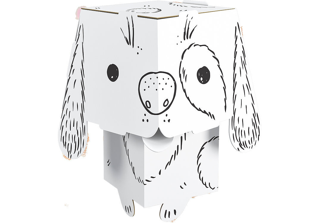 Pahvinen koiranpentu värittämistä varten hinta ja tiedot | Kehittävät lelut | hobbyhall.fi