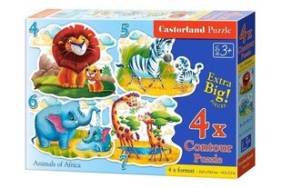 Puzzle 4in1 - Afrikkalaiset eläimet hinta ja tiedot | Palapelit | hobbyhall.fi