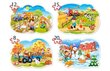 Puzzle 4in1 - Neljä vuodenaikaa hinta ja tiedot | Palapelit | hobbyhall.fi