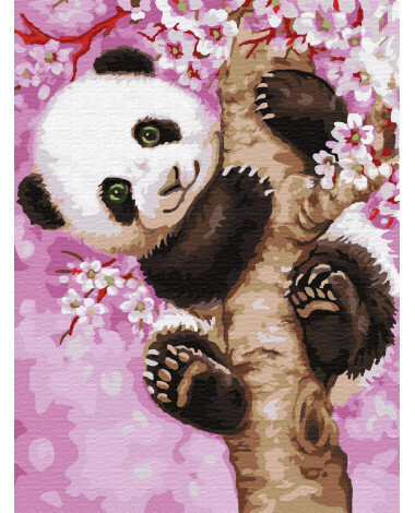 Maalaus numeroiden mukaan, Panda 30x50 cm hinta ja tiedot | Maalaa numeroiden mukaan | hobbyhall.fi