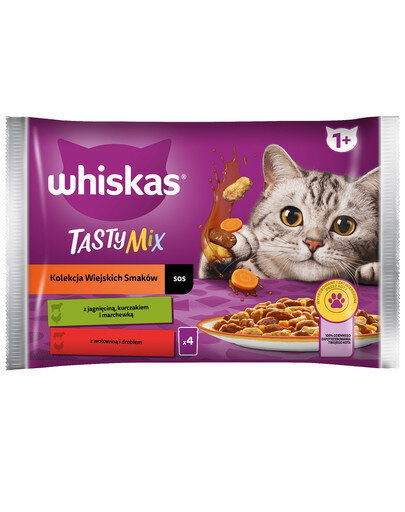 Whiskas nautaa ja kanaa, 52x85 g hinta ja tiedot | Kissanruoka | hobbyhall.fi