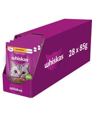 Whiskas aikuisille kissoille, kanaa, 28x85 g hinta ja tiedot | Kissanruoka | hobbyhall.fi