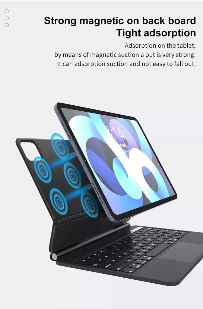 Magic Keyboard iPad 12.9, valkoinen näppäimistö hinta ja tiedot | Tablettien kotelot ja muut tarvikkeet | hobbyhall.fi