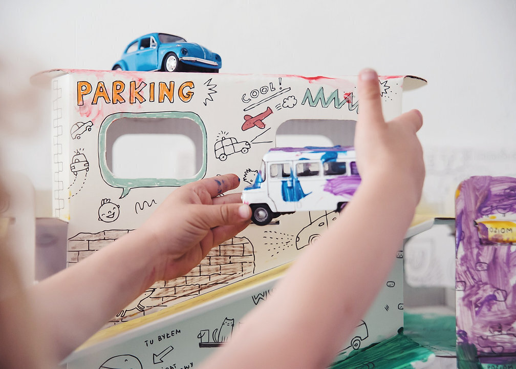 Pahvinen 3D-pysäköintipaikka värittämistä varten hinta ja tiedot | Kehittävät lelut | hobbyhall.fi