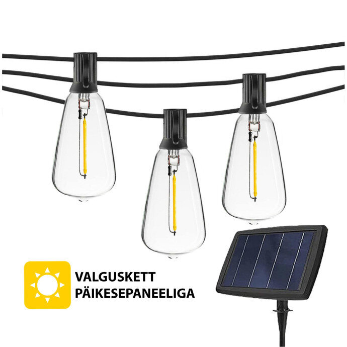 Lauko girlianda su saulės baterija (LED) Retro hinta ja tiedot | Jouluvalot | hobbyhall.fi