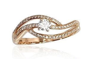 Kultasormus, punainen kulta 585°, timantteja hinta ja tiedot | Sormukset | hobbyhall.fi