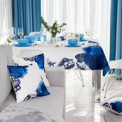 Koristeellinen pöytäliina Ambition Blue Lagoon, valkoinen - sininen, 130 x 160 cm hinta ja tiedot | Pöytäliinat, tabletit ja lautasliinat | hobbyhall.fi