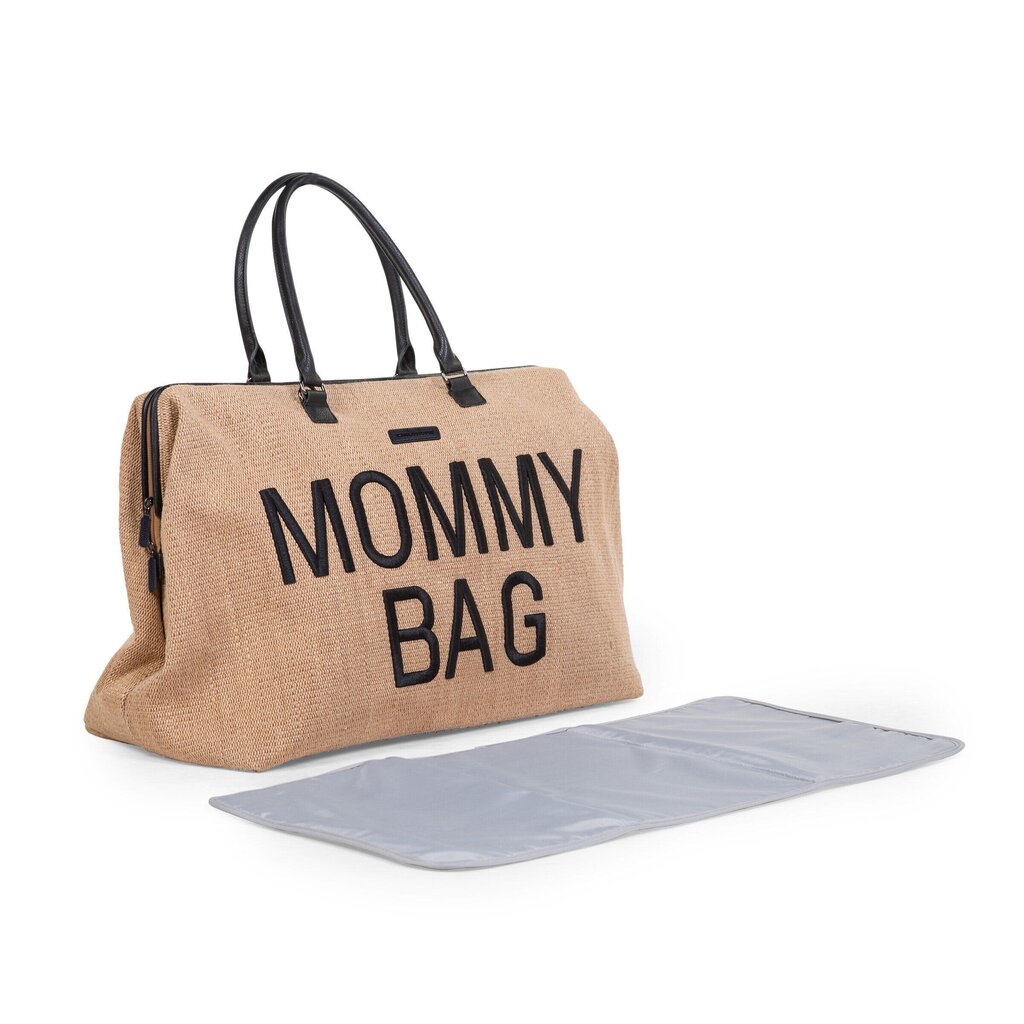 Laukku äideille Childhome MOMMY BAG, raffia-kudontatyyppi hinta ja tiedot | Vaunujen tarvikkeet | hobbyhall.fi