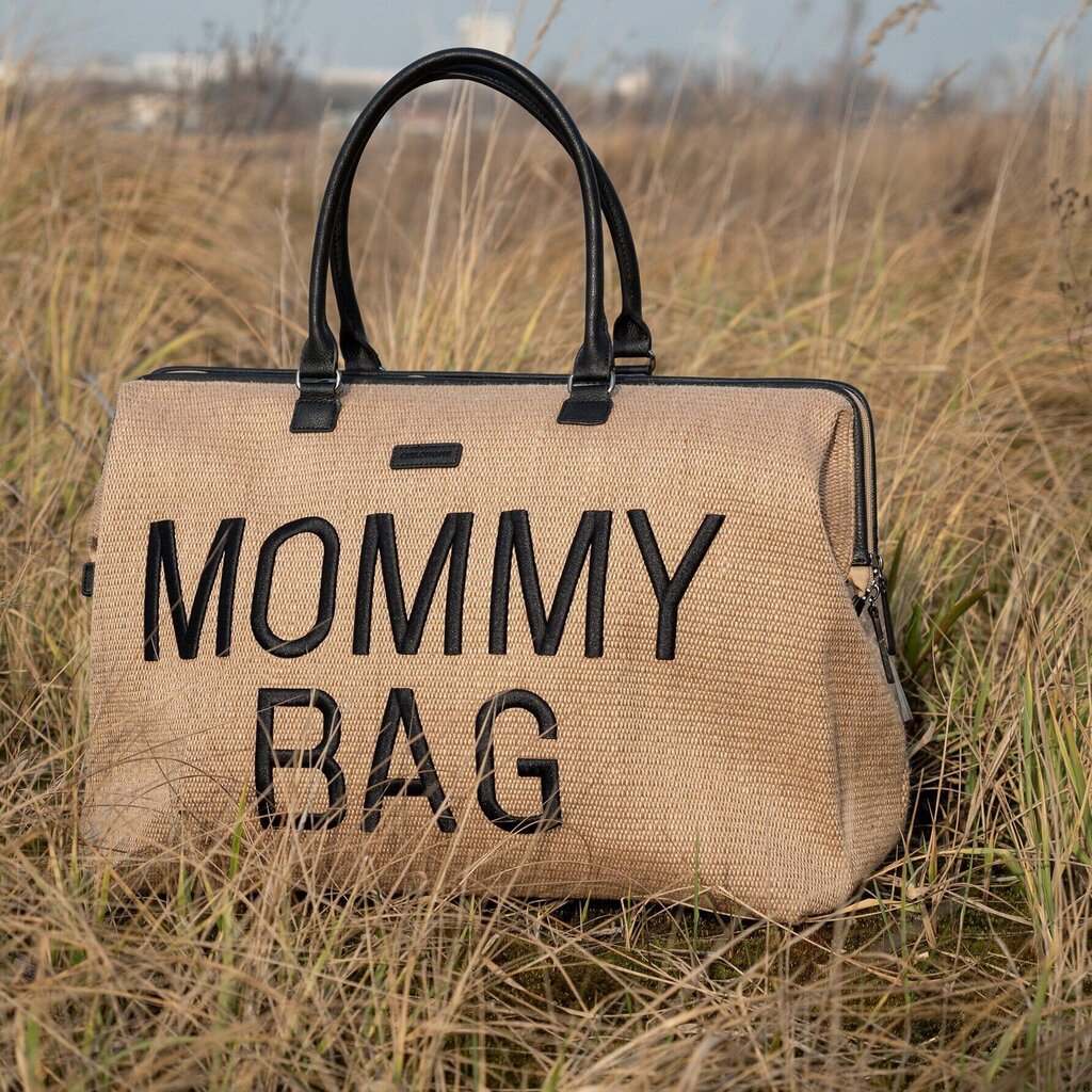 Laukku äideille Childhome MOMMY BAG, raffia-kudontatyyppi hinta ja tiedot | Vaunujen tarvikkeet | hobbyhall.fi