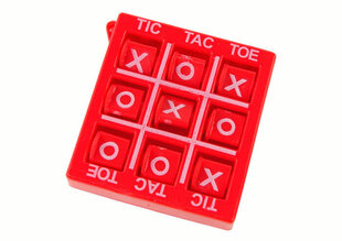 Tic-tac-toe-peli, 4,5 cm, punainen hinta ja tiedot | Lautapelit ja älypelit | hobbyhall.fi