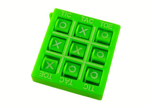 Tic-tac-toe-peli, 4,5 cm, vihreä hinta ja tiedot | Lautapelit ja älypelit | hobbyhall.fi