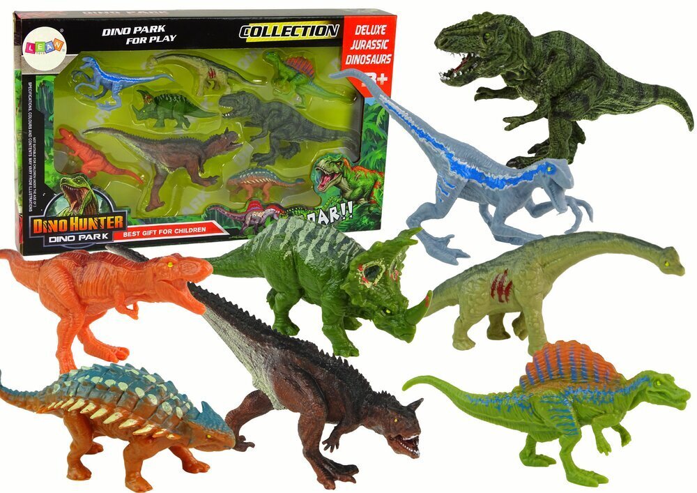 Dinosaurukset figuurisetti, 8 kpl hinta ja tiedot | Poikien lelut | hobbyhall.fi