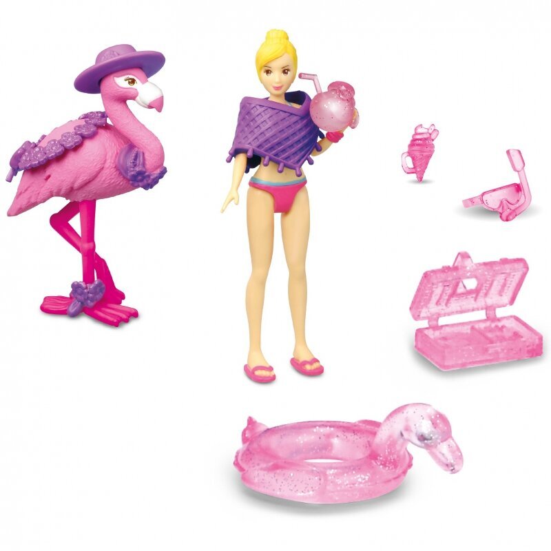 Flamingo leluauto tarvikkeineen, 22cm hinta ja tiedot | Poikien lelut | hobbyhall.fi