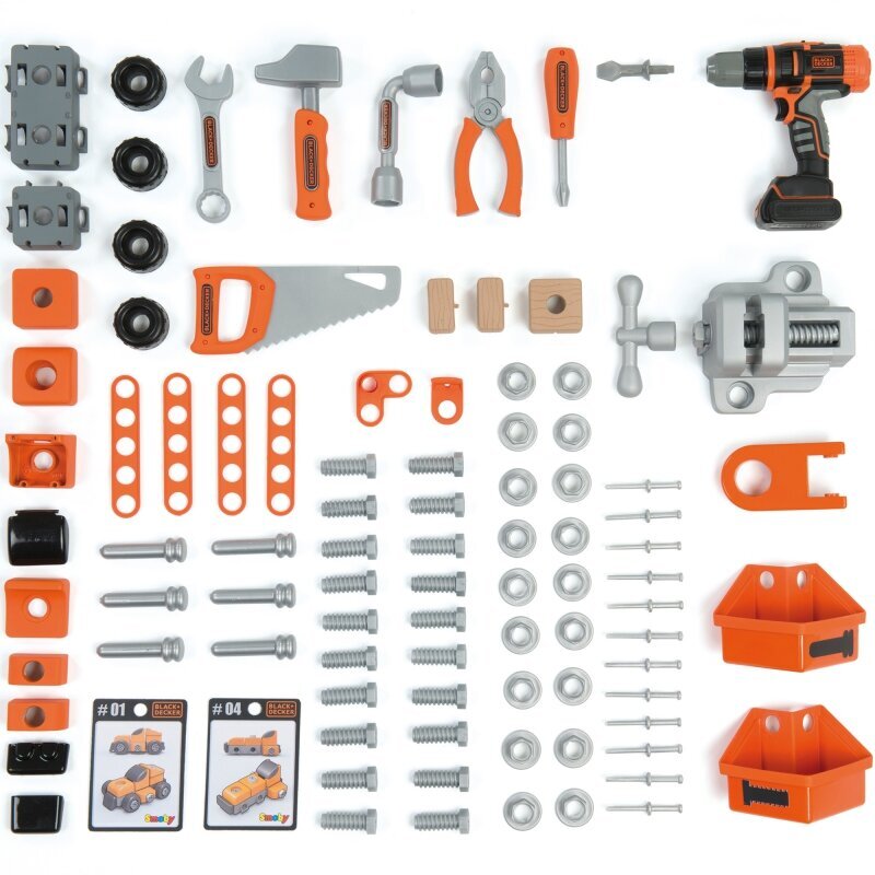 Smoby Black&Decker Large Master Set -leikkisetti, 95 tarviketta hinta ja tiedot | Poikien lelut | hobbyhall.fi