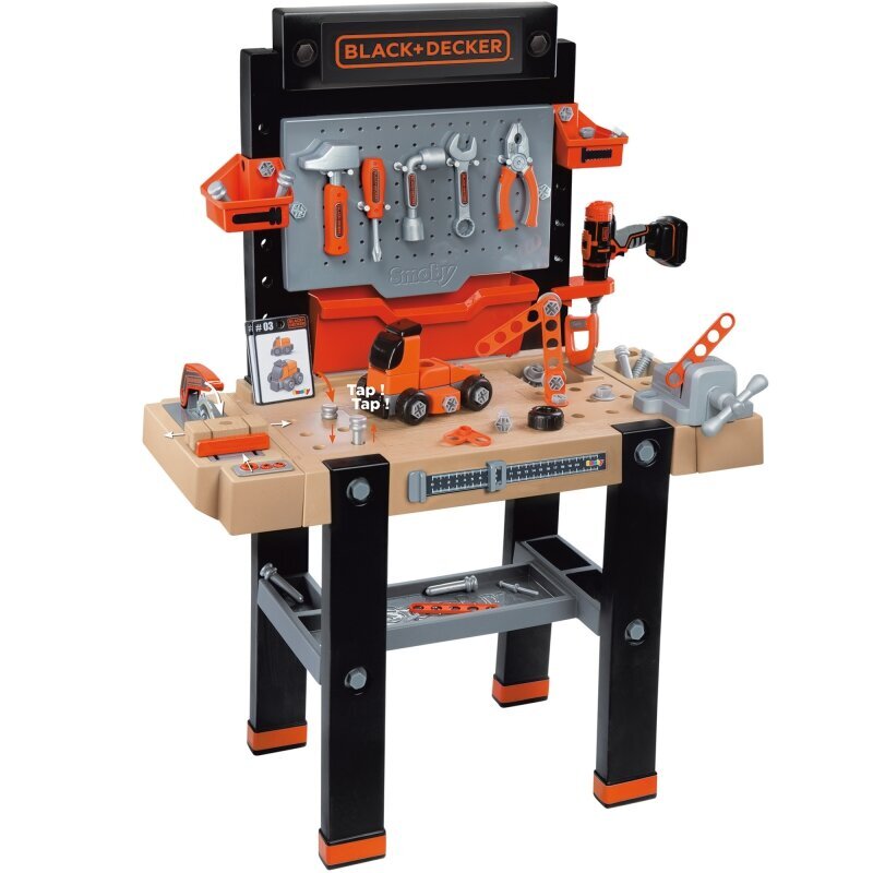 Smoby Black&Decker Large Master Set -leikkisetti, 95 tarviketta hinta ja tiedot | Poikien lelut | hobbyhall.fi