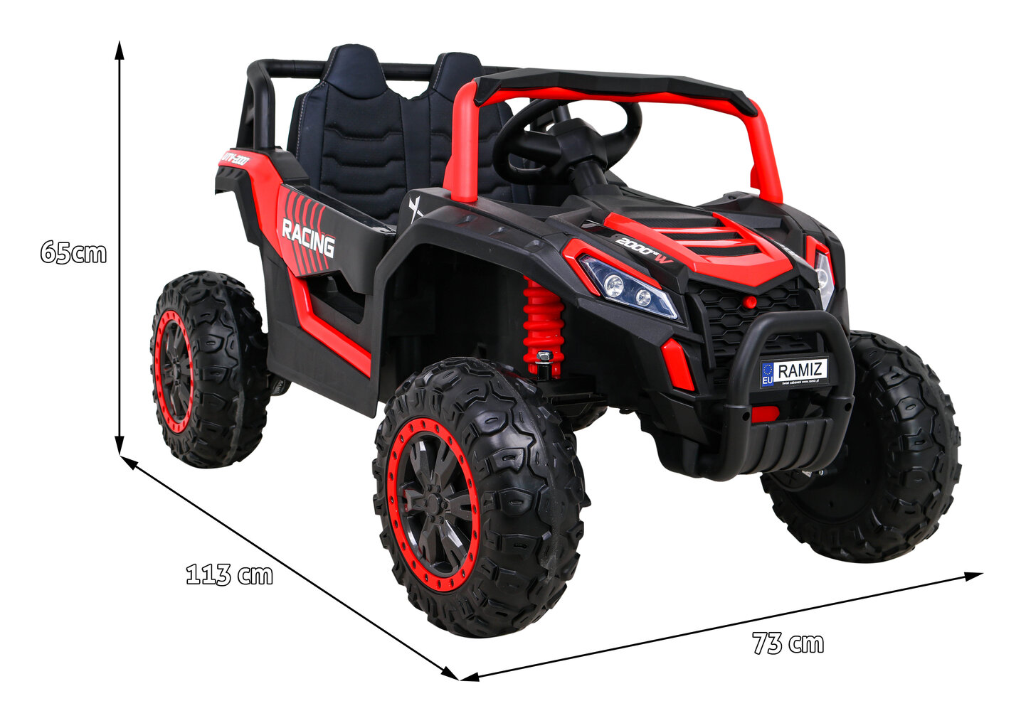 Yksipaikkainen sähköauto Buggy UTV 2000M Racing, punainen hinta ja tiedot | Lasten sähköautot | hobbyhall.fi