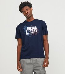 Miesten Jack & Jones T-paita 12252376*03, laivastonsininen 5715513083611 hinta ja tiedot | Miesten T-paidat | hobbyhall.fi