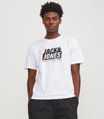 Miesten Jack & Jones T-paita 12252376*04, valkoinen 5715513092132 hinta ja tiedot | Miesten T-paidat | hobbyhall.fi