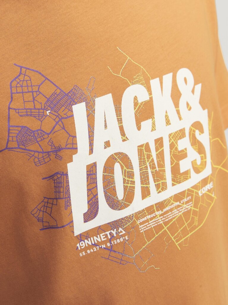 Jack & Jones lasten T-paita 12254186*02, oranssi 5715514945079 hinta ja tiedot | Poikien paidat | hobbyhall.fi