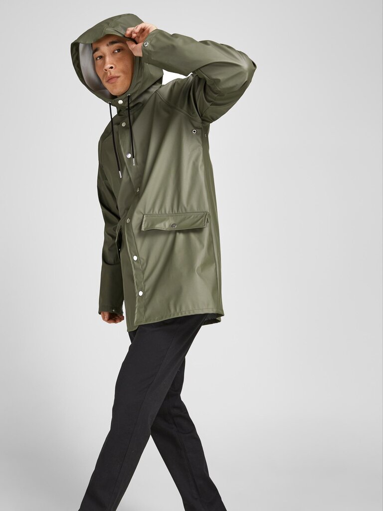 JACK & JONES miesten sadetakki 12201117*01, oliivi 5715212197916 hinta ja tiedot | Miesten ulkoilutakit | hobbyhall.fi