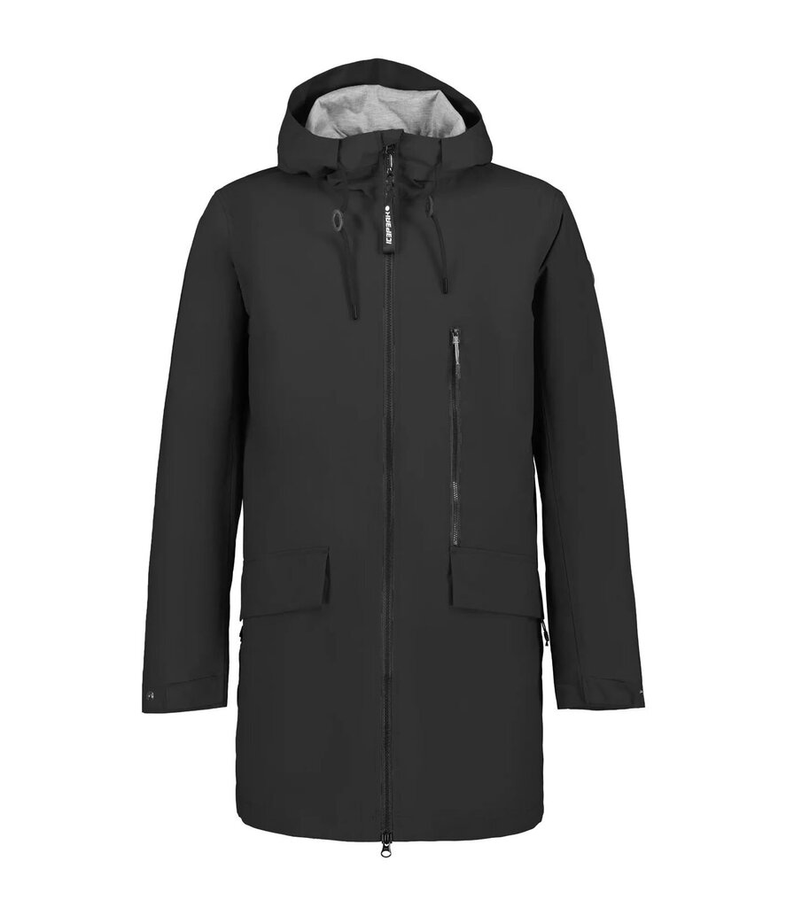 Icepeak miesten parka Alnar 56027-3*990, musta 6438535575887 hinta ja tiedot | Miesten ulkoilutakit | hobbyhall.fi